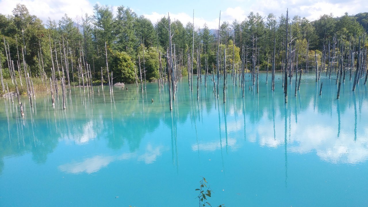 水色の湖水