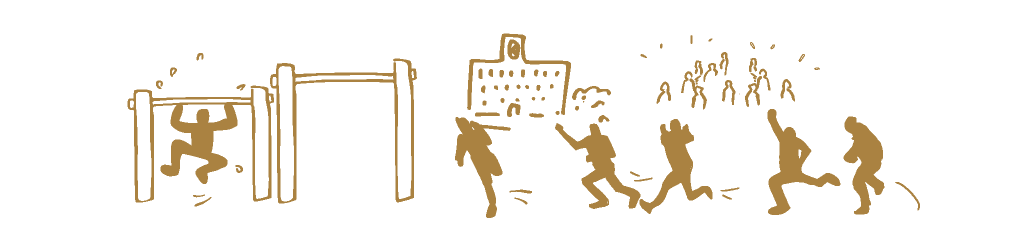 逆上がりがんばった子の汗光る