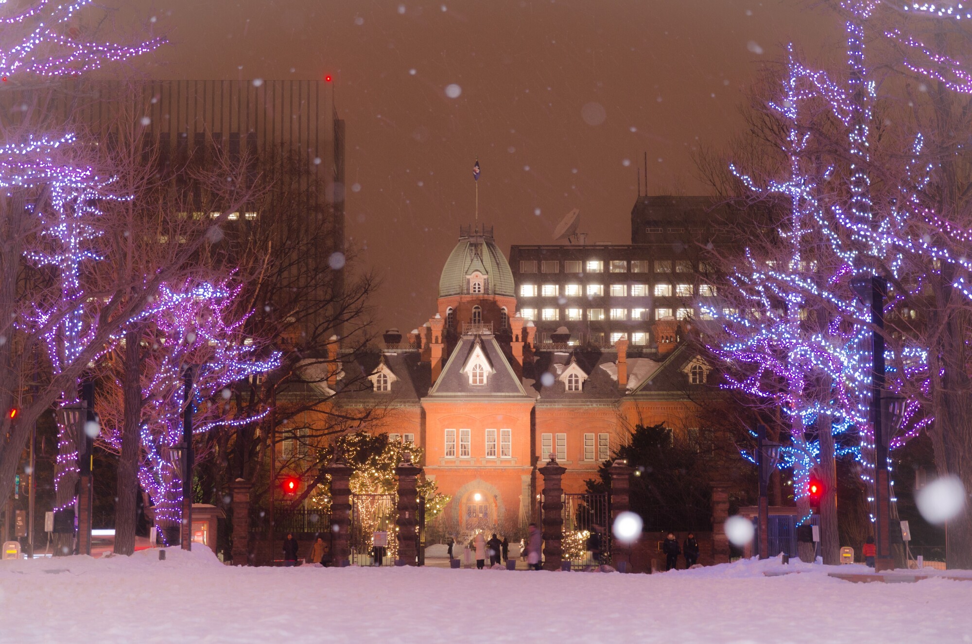 雪の赤れんが庁舎